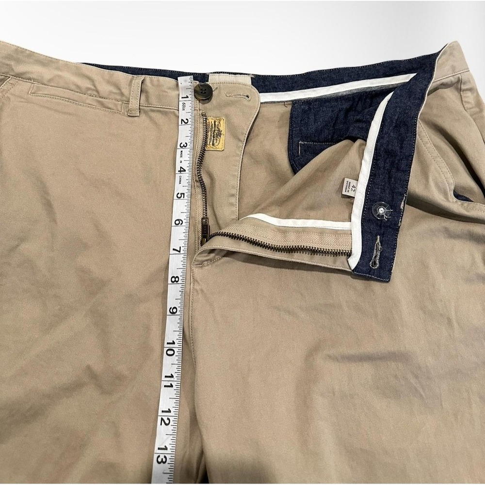 Jachs Shorts Mens 42 Khaki Tan Flat Front Casual Stretch Cotton Chino Classic - Picture 6 of 9